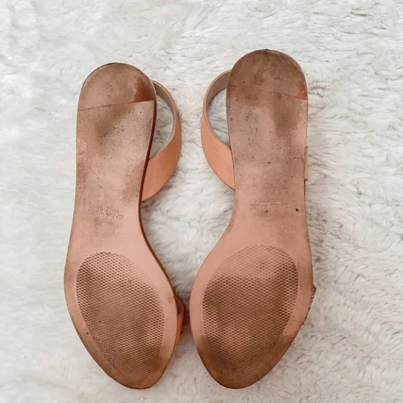 ZARA - Golden Glitter Slide Sandals - Picture 3 of 4